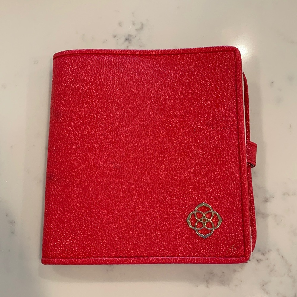 Red leather Kendra Scott jewelry holder